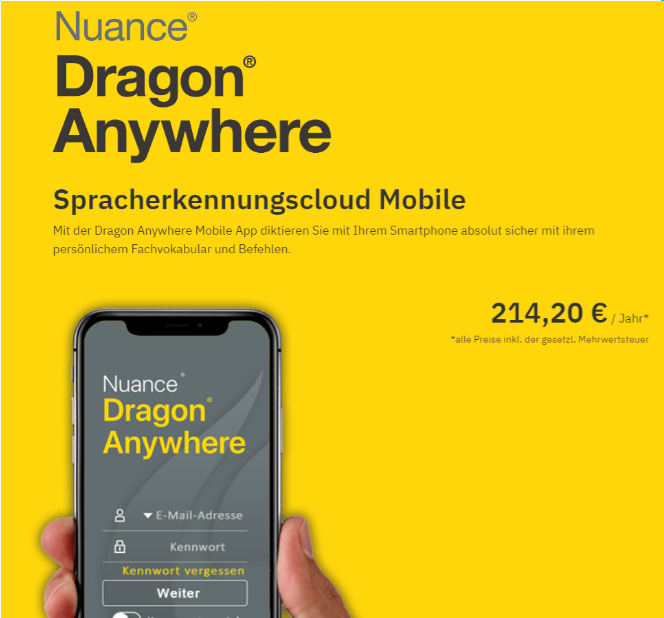 Hier geht's zu Dragon Anywhere  mobile