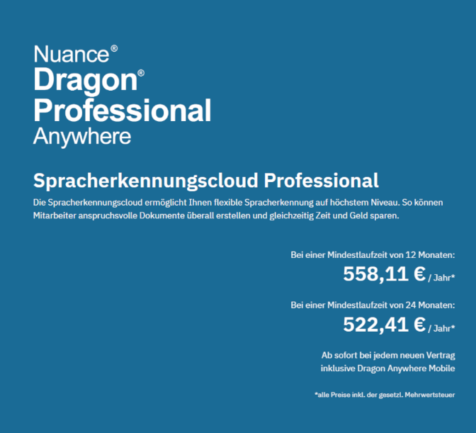 Hier geht's zu Dragon Anywhere Professional Hier geht's zu Dragon Anywhere Professional