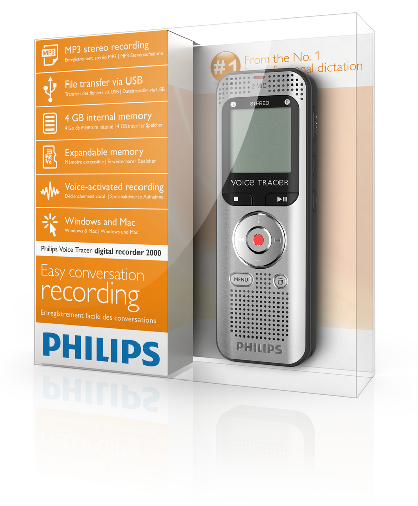 PHILIPS VoiceTracer Audiorecorder DVT2000