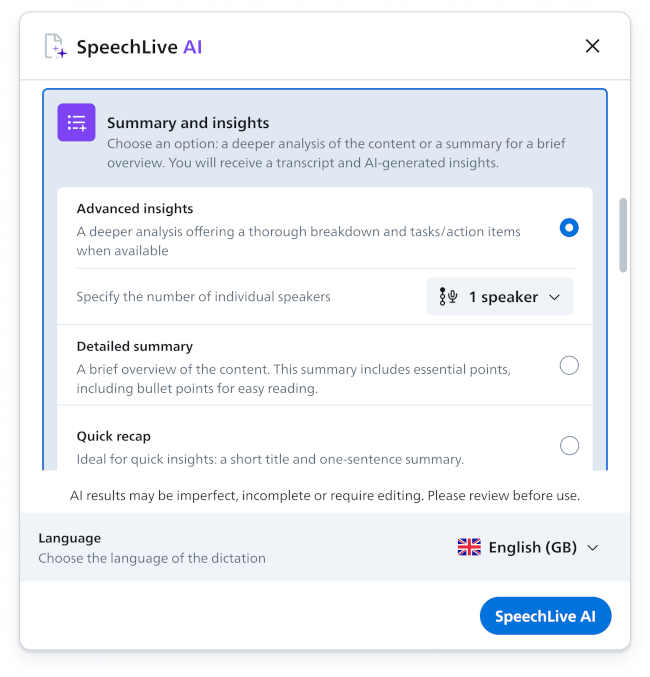 Philips SpeechLive AI "Zusammenfassung" DIKTAT-STUTTGART Berlin