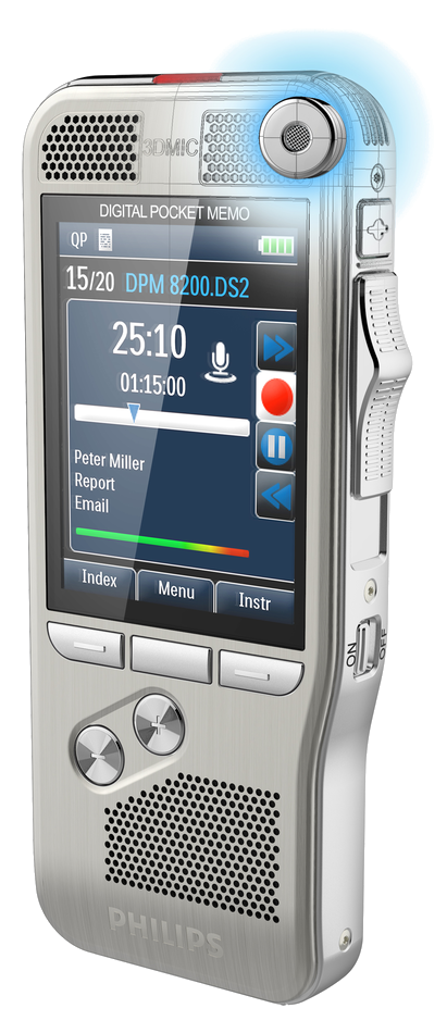 PHILIPS Digitales Pocket Memo DPM 8500 Barcode DIKTAT-STUTTGART